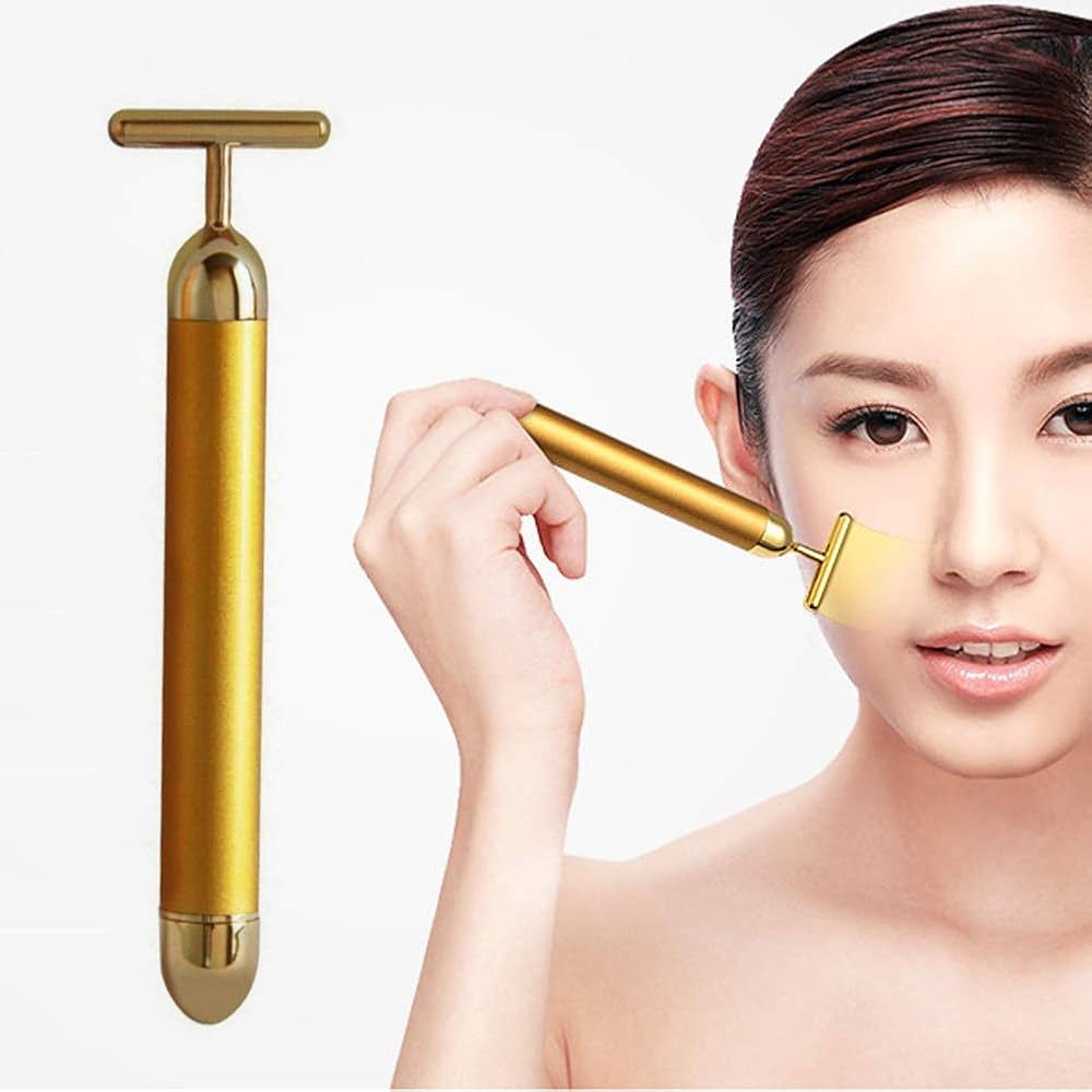 Facial Massage Stick, 24K Gold-plated Safe and Effective