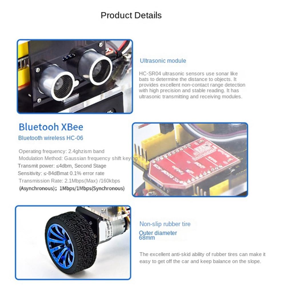 Programowanie Smart Robot Bluetooth Auto Smart Robot Kit części zamienne akcesoria elektroniczny zestaw do montażu pilota zdalnego sterowania DIY zestaw do nauki