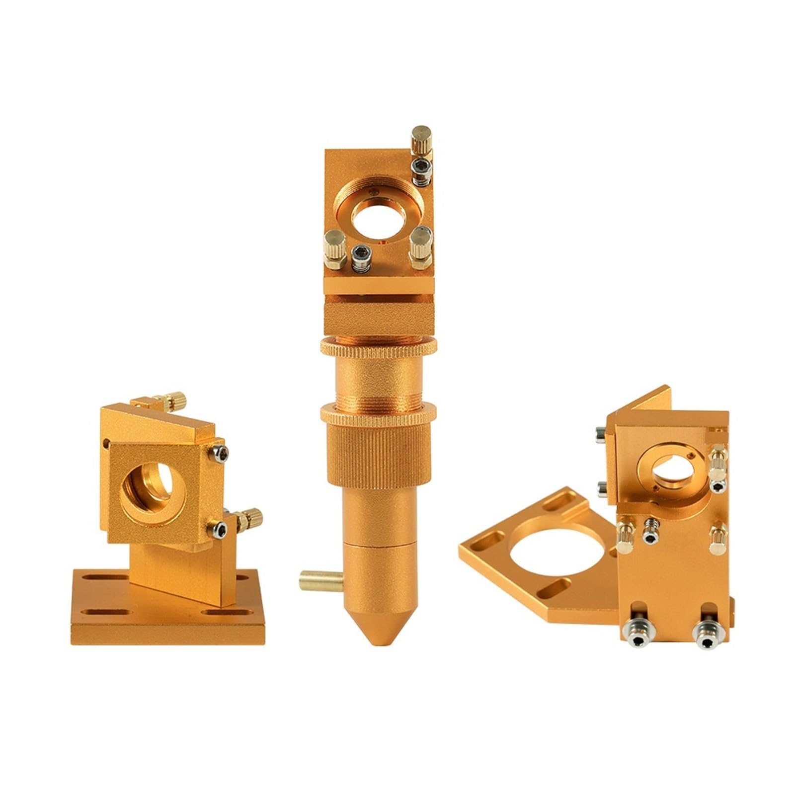 CO2 Laser Head Set D12 18 20 FL50.8mm Lens Gold Color for 2030 4060 K40 Laser Engraving Cutting Machine(Set C)