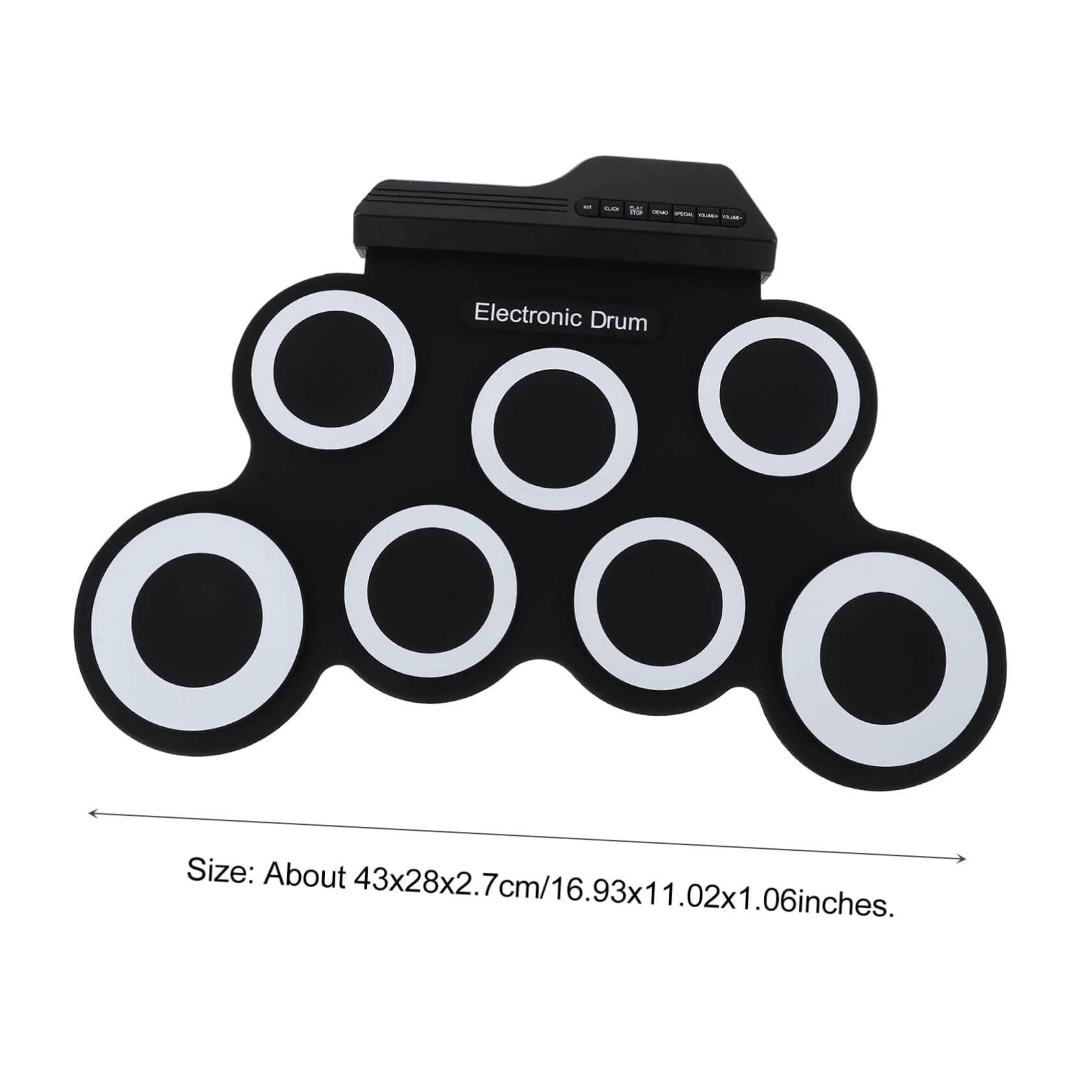 ifundom Portable Drum Kit Electric Drum Practice Pads Charging for Boys and Girls and Adults