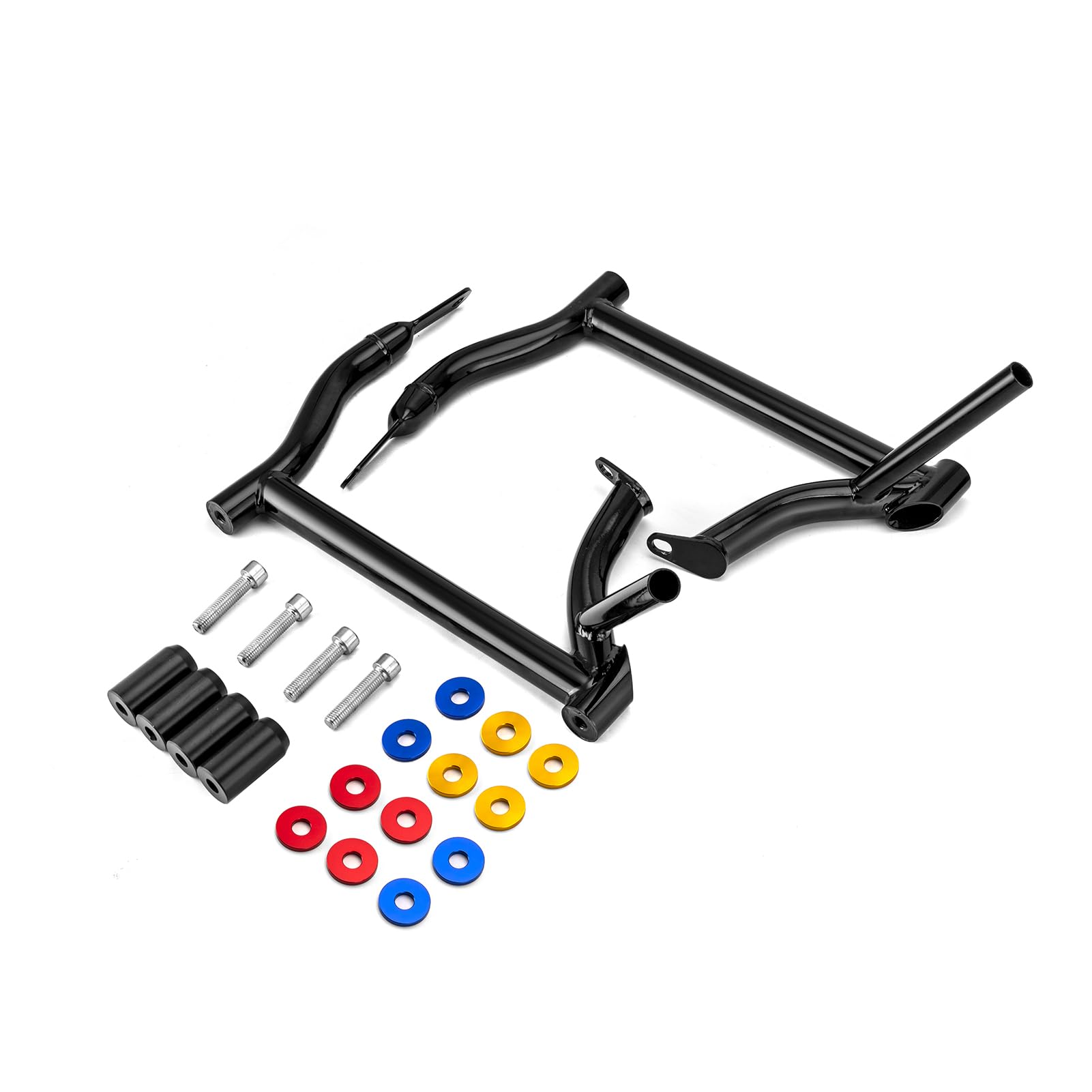 Wsays SaddleBag Guards Crash Bars Compatible with Harley Touring Street Road Electra Glide Road King Ultra Limited 2009-2024 Rear Bracket Gloss Black