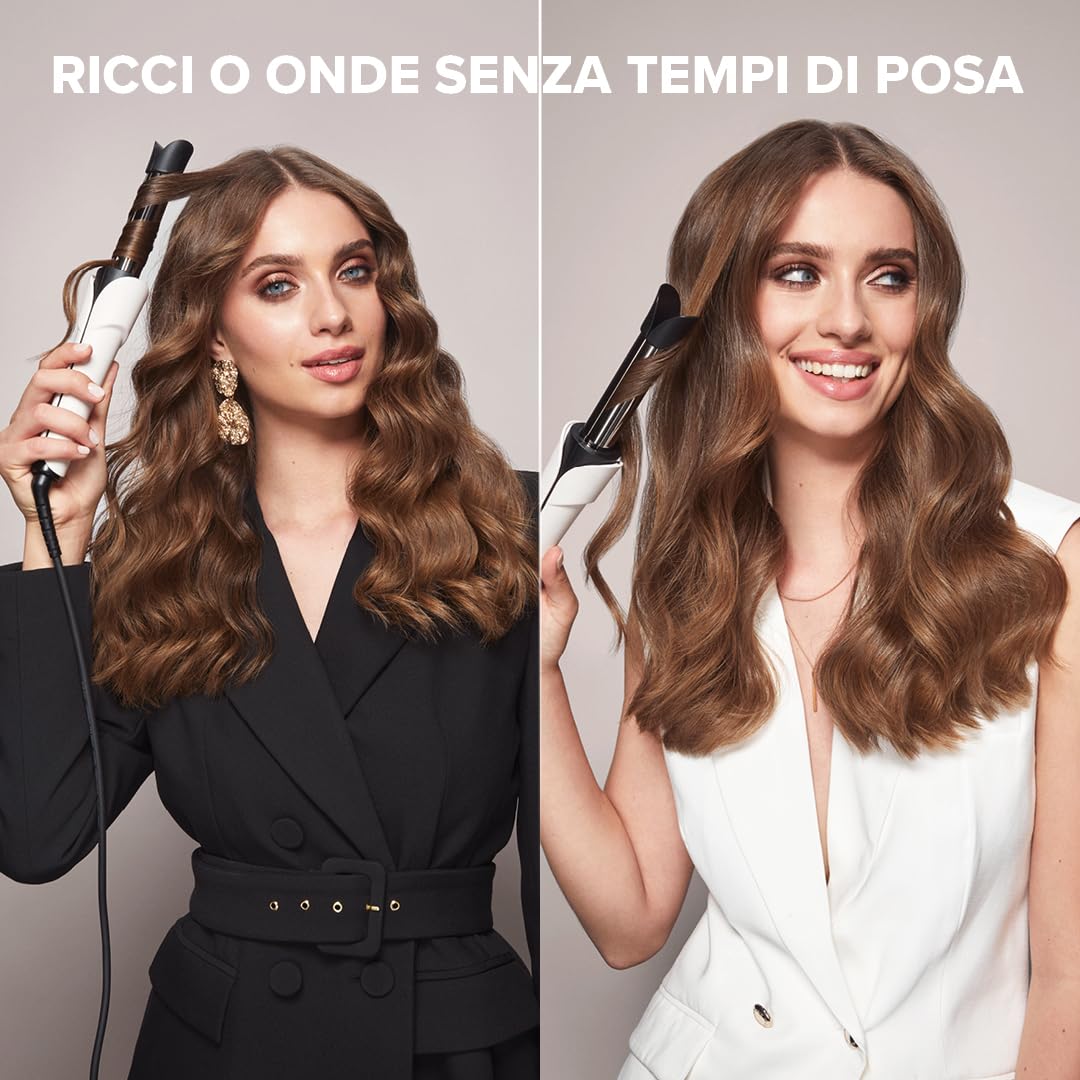 Bellissima Imetec Instant Curls & Waves, Ferro arricciacapelli per onde, Thermo Control, diametro 25 mm, Temperatura Regolabile 170°C-210°C, Riscaldamento Rapido, Autospegnimento, Fermacavo