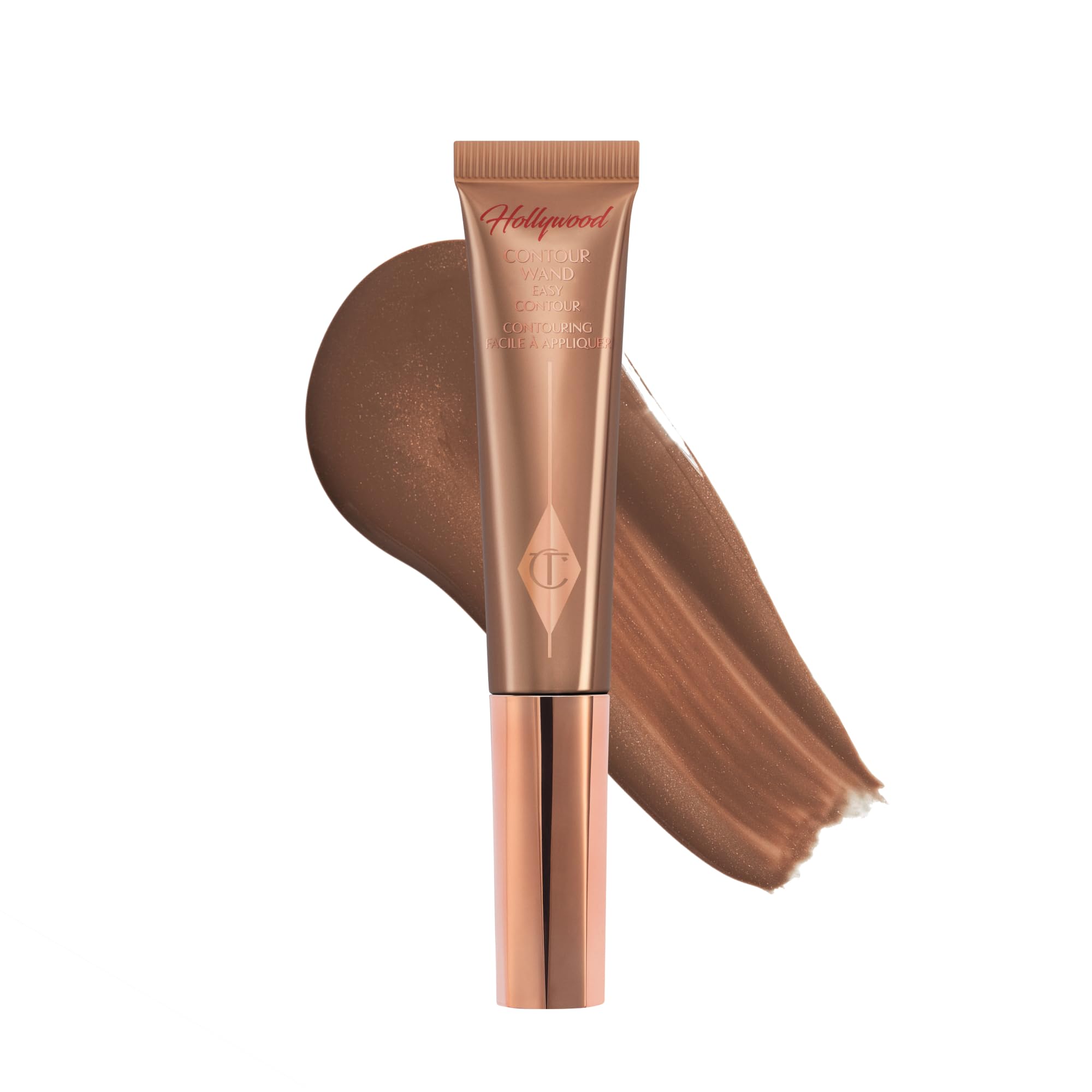 Charlotte Tilbury Hollywood Liquid Contour Wand - Easy-to-Use Contour Stick & Liquid Bronzer for Sculpting & Shaping - Leaves a Natural-Looking Sculpted Finish 02 Fair/Medium - fair-medium with cool neutral undertones