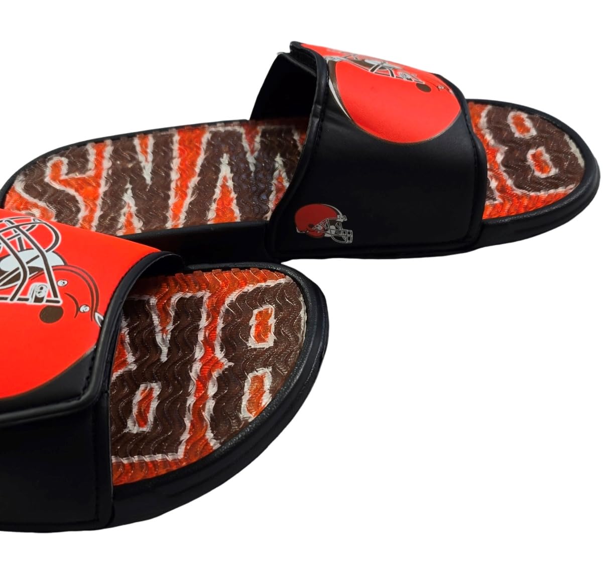 FOCO NFL Unisex Sport Shower Gel Slide Flip Flop Sandalen Colorblock Big Logo