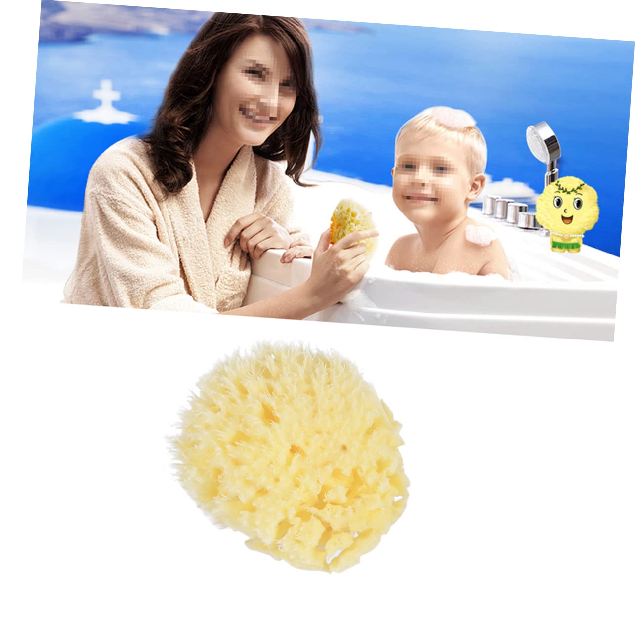 Beavorty 3 Piezas Esponja Natural Esponja De Lana De Mar Lavadora De Bebe Depurador De Baño Para El Cuerpo Vegetal Natural s Para Bañarse Facial Panal Bebé Bola De Baño