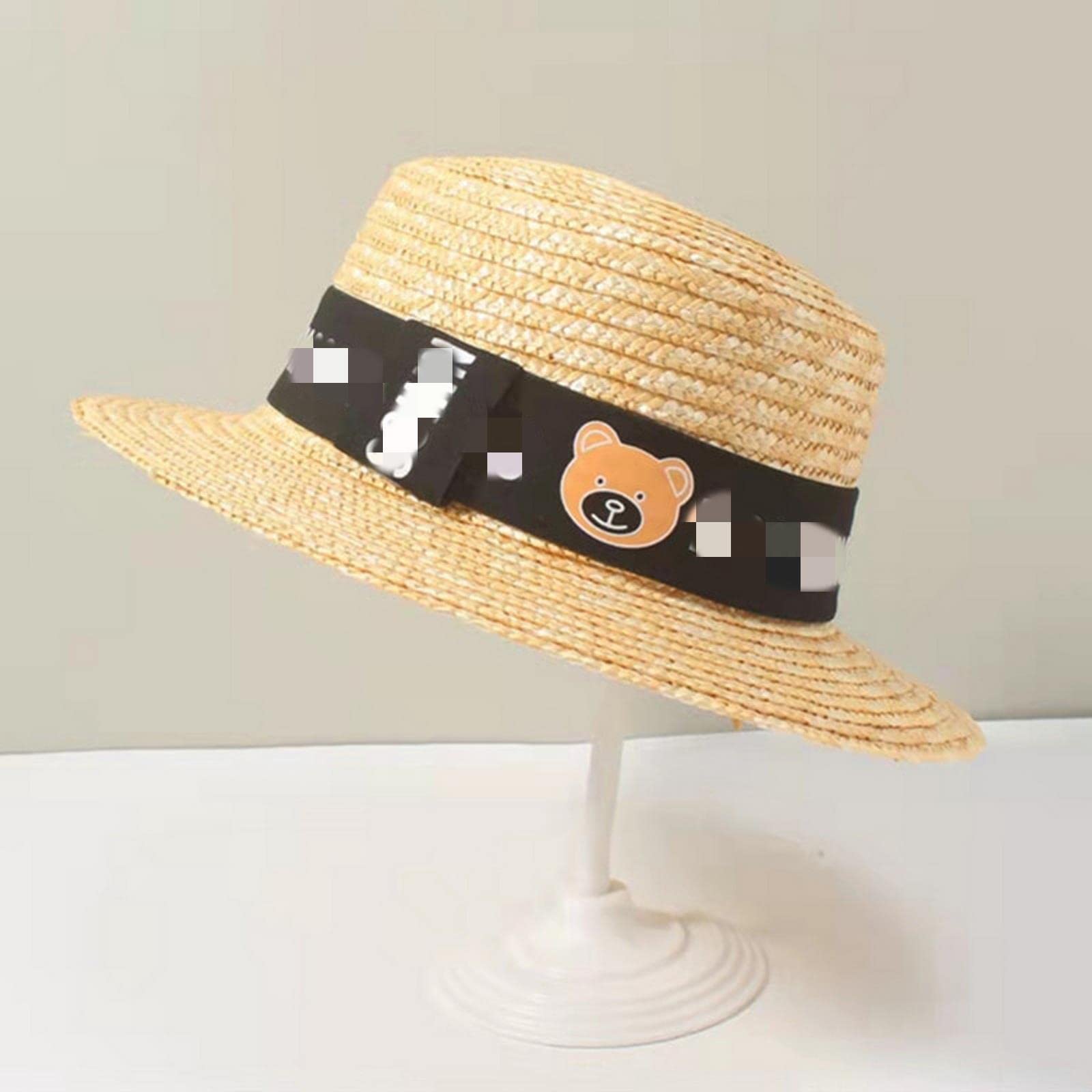 Sombrero de pescador de malla, sombrero de paja de verano, sombrero de playa de verano, protección solar, sombrero de fresa decoración de sol