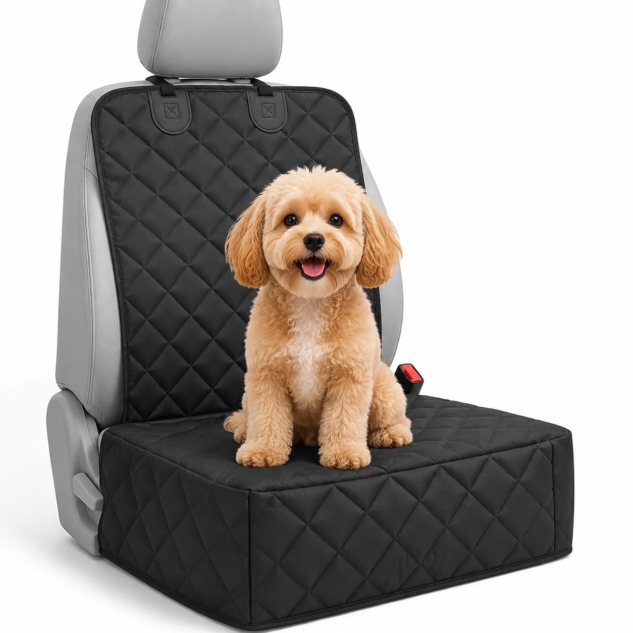 Bohaner Waterproof Dog Car Seat Cover with Mesh Visual Window, Heavy Duty Scratchproof Rear Seat Protector, Non-Slip Pet Car Hammock for Dogs, Universal Fit for Cars, SUVs & Trucks, Machine Washable