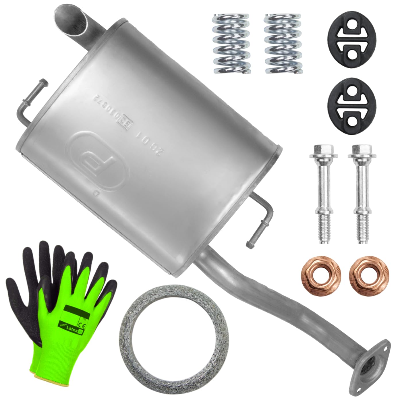 POLMOstrow Auspuff für Toyota Corolla 9 IX E12 2004-2006 | Endtopf, Motoren: 1.4 D-4D - 1.4 - 1.6 | Fließheck