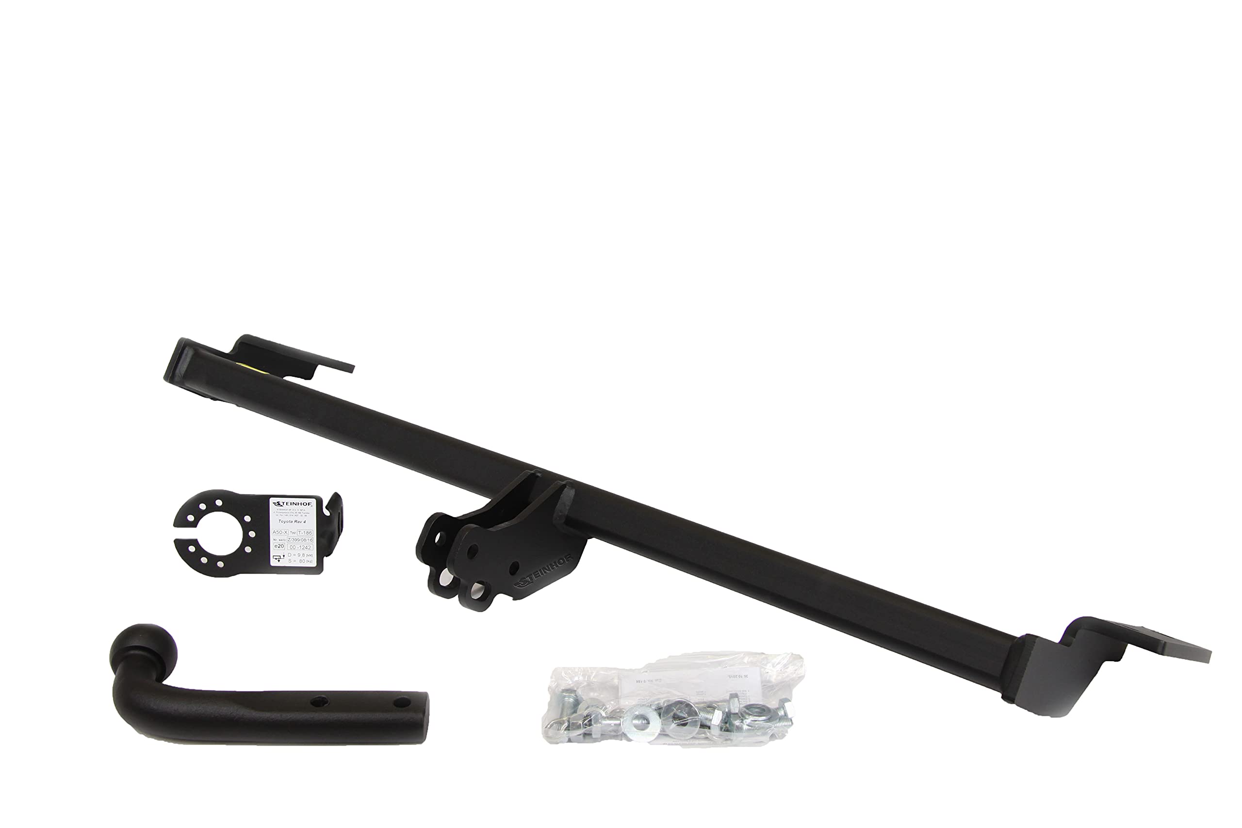 Nuovo gancio di traino fisso STEINHOF compatibile con Toyota RAV-4 II SUV 3/5-porte 06.2000-2006 con 7-poli kit elettrico universale