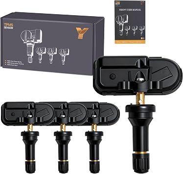 4PCS Pre-Programmed Tire Pressure Monitoring Sensor 433MHz 68249197AA TPMS Fit for Jeep 2016-2024 Cherokee, Fit for Ram 2016-2024 1500 Classic 2017-2023 2500 2014-2024 3500 2014-2018 4000&5500