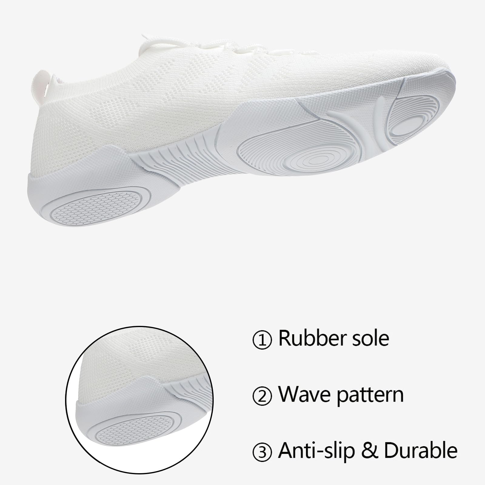 Zapatillas Cheerleader Cheerleading Zapatos de Animadoras para Mujeres y niñas Cheer Fitness Aeróbic Zapatos con Cordones Entrenamiento Yoga