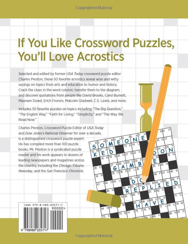 Quote Acrostic Favorites: Features 50 Rewarding Puzzles - Image 2