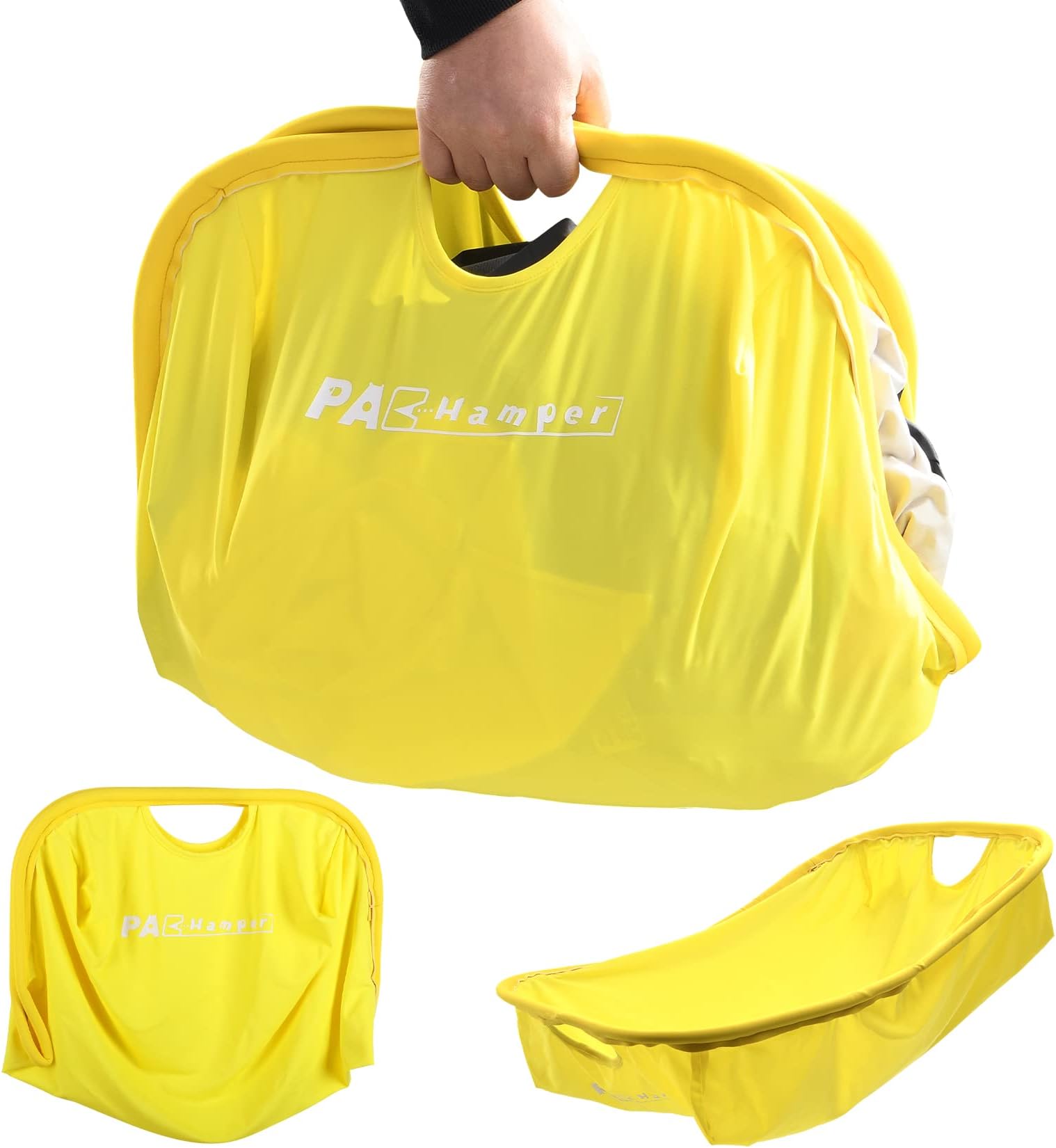 PacHamper Laundry Grabber, Laundry Turtle Hamper, Portable Laundry Basket for Dryer & Washer, Yellow