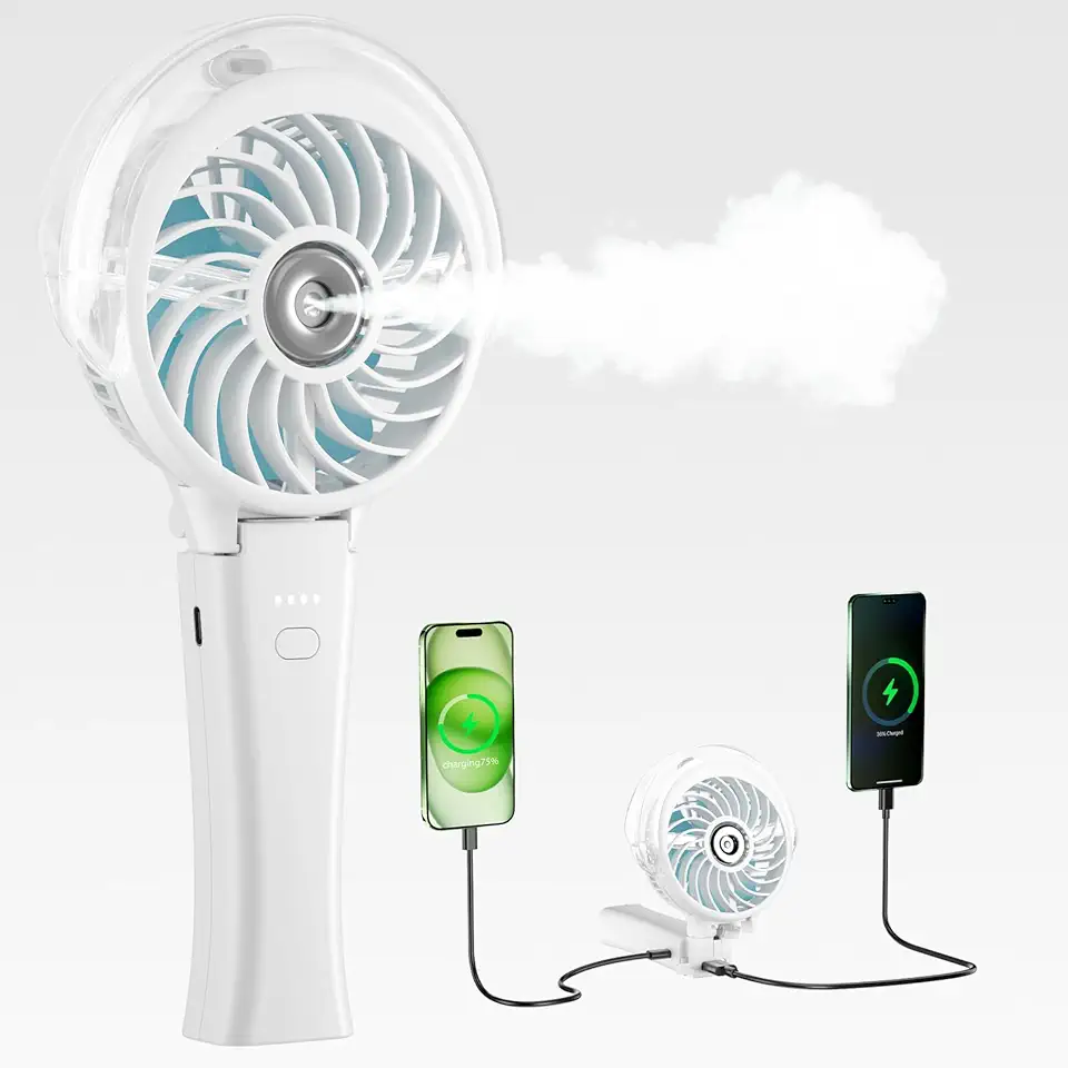 HandFan 4000mAh Ventilateur de poche, Portable, à batterie rechargeable par USB, Mise à ni