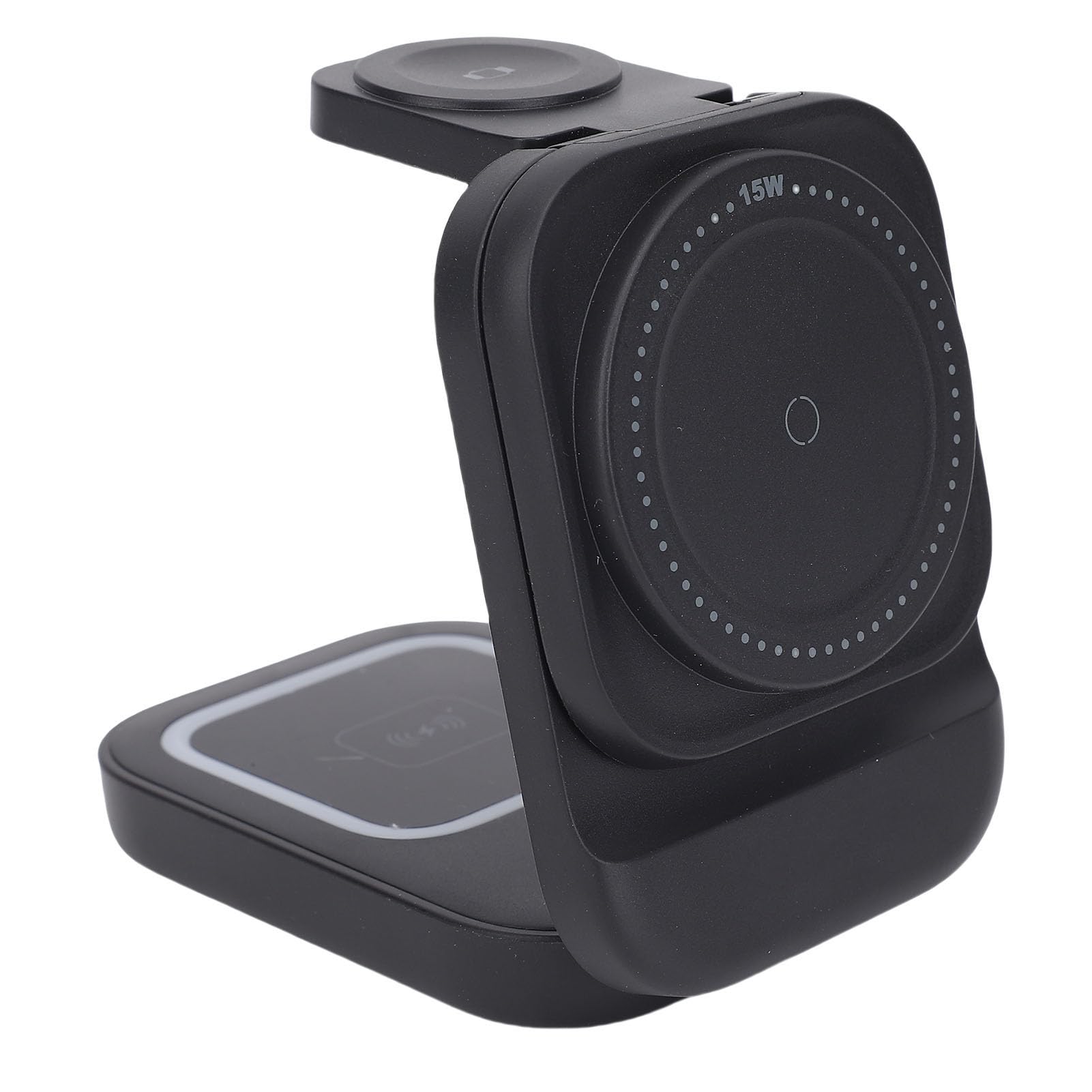 Generic Supporto Caricabatterie Wireless Magnetico 3 in 1 Ricarica Rapida da 15 W per più Dispositivi Design Salvaspazio per Un'organizzazione Efficiente della Scrivania Materiale Composito ABS