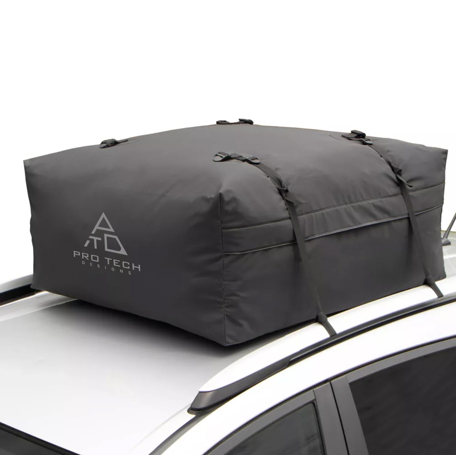 Portaequipajes de techo Journeyer de 18 pies cúbicos, resistente a la intemperie, para la parte superior del vehículo. Se fija con o sin portaequipajes. 48 L x 36 W x 18 H.