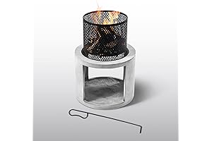 Teamson Home Cylinder Square Outdoor Fire Pit