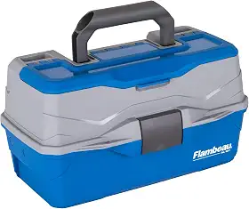 Caixa organizadora Flambeau Outdoors 6382TB com 2 bandejas, azul/cinza