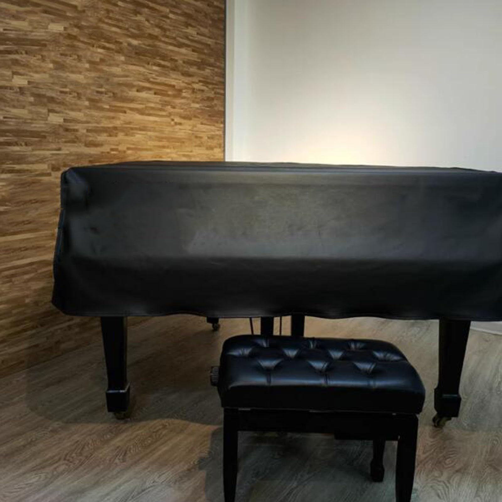 Copertura impermeabile per pianoforte a coda in pelle di alta qualità, copertura completa per pianoforte a coda e sgabello (B 200 cm), copertura per pianoforte multiuso