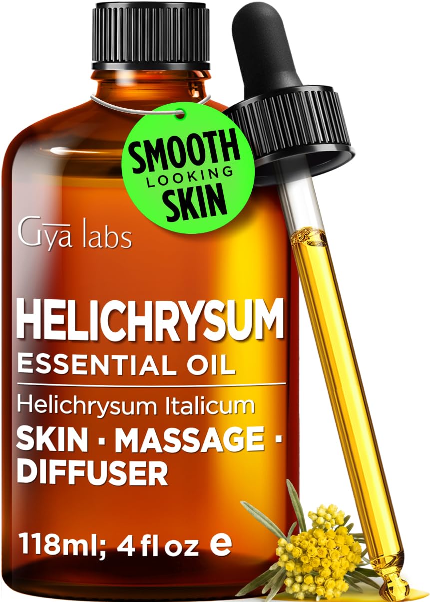 Helichrysum Essential Oil for Skin, Hair &amp; Diffuser - 4 Fl Oz
