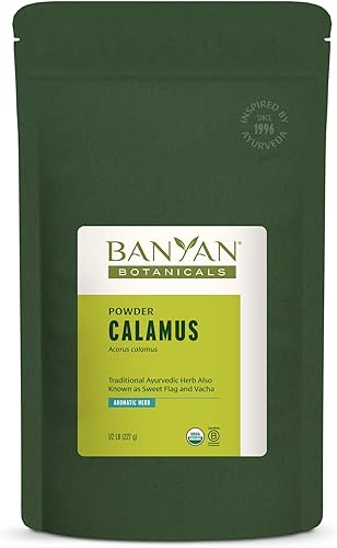 Banyan Botanicals Calamus Powder - Certificado orgánico, 12 libra - Acorus Calamus - Hierba altamente aromática que se utiliza externamente para