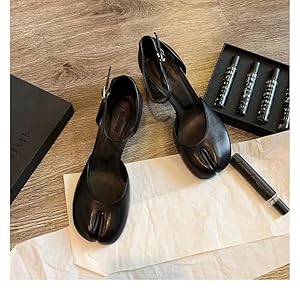 Amazon.com | Tabi Shoes Mary Jane Heels for Women Split Toe