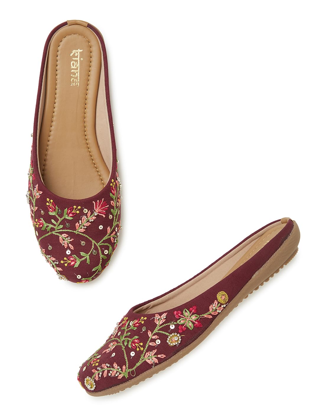 Stylish and Comfortable Kiana Bellies & Ballerina for Women - Round Toe, Maroon, TPR Sole (B0CV4D8KTD) Amazon Price History, Amazon Price Tracker