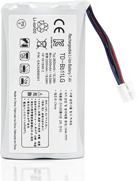 2600mAh Battery for LG PK5, PK7, Xboom Go PK7, Music Flow P7,NP7550, PJ9, PJS9W, PJ9B, EAC63918901