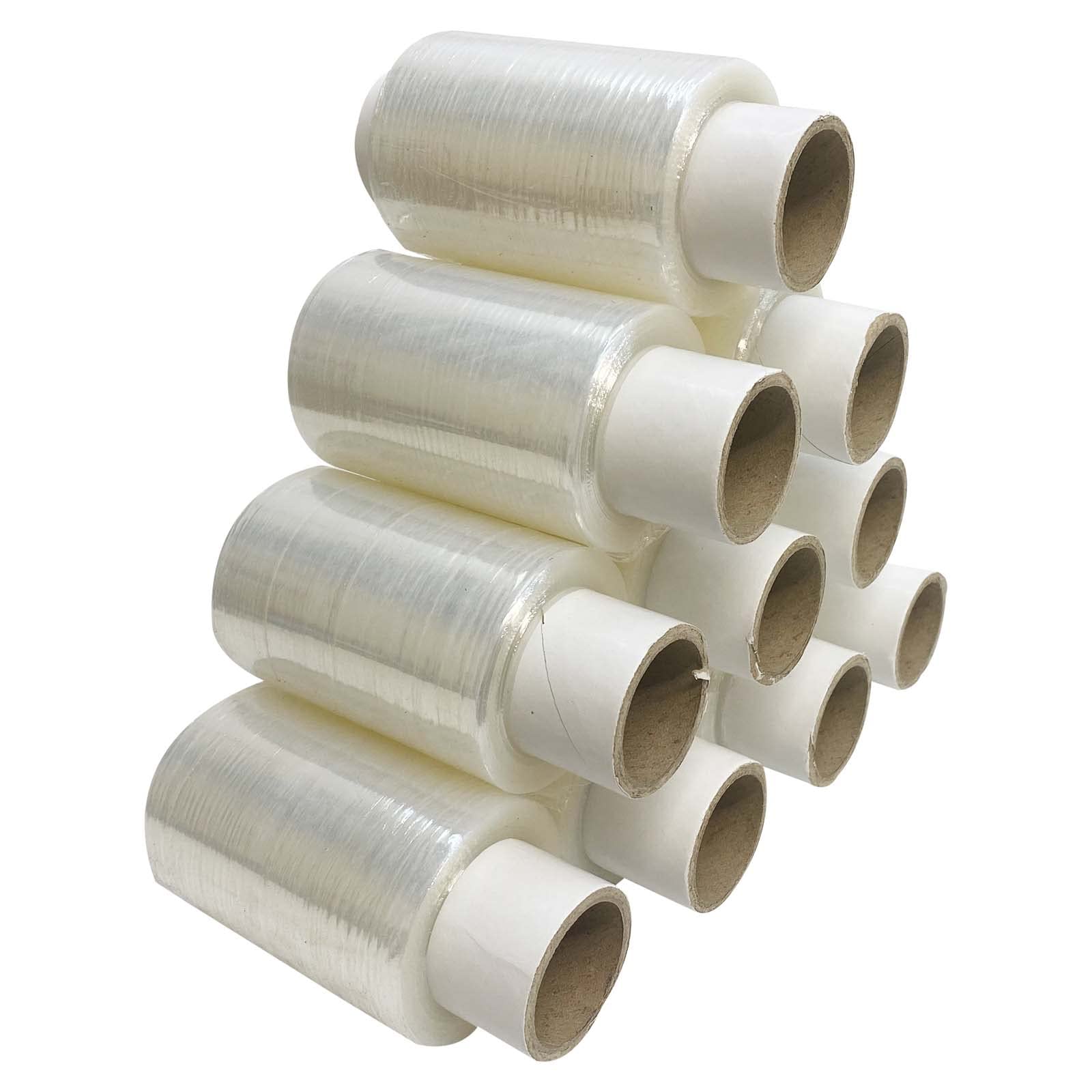 Mini Rolls of Clear Handy Mini Pallet Stretch Shrink Wrap Cling Film Refill Rolls 100mm x 150M (80)