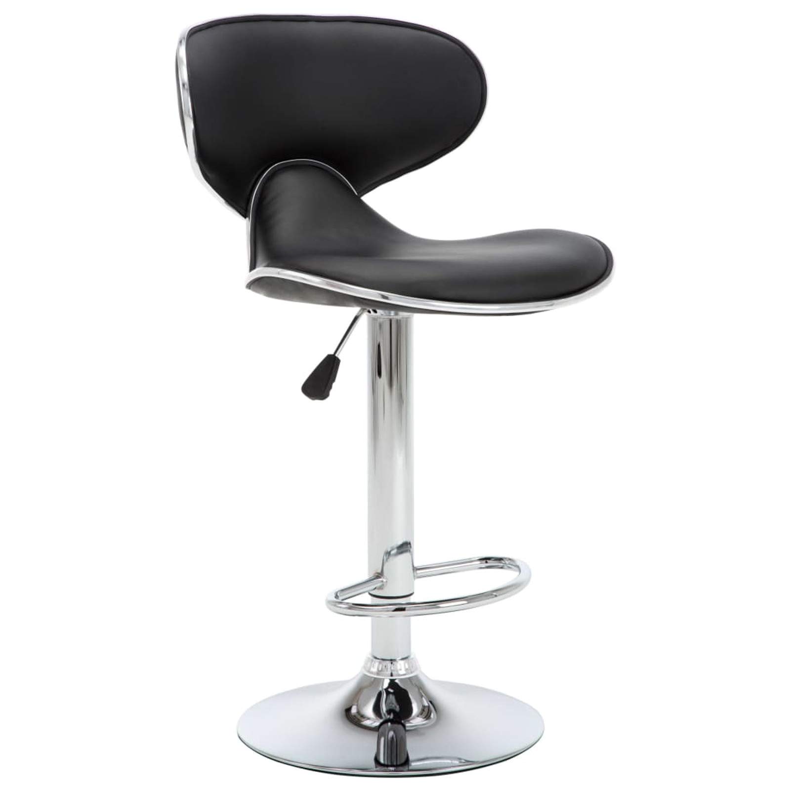 Homgoday Taburetes de bar, 2 unidades, color negro, de piel sintética, silla de oficina, silla de descanso, silla de bar, silla de escritorio, para dormitorio o salón
