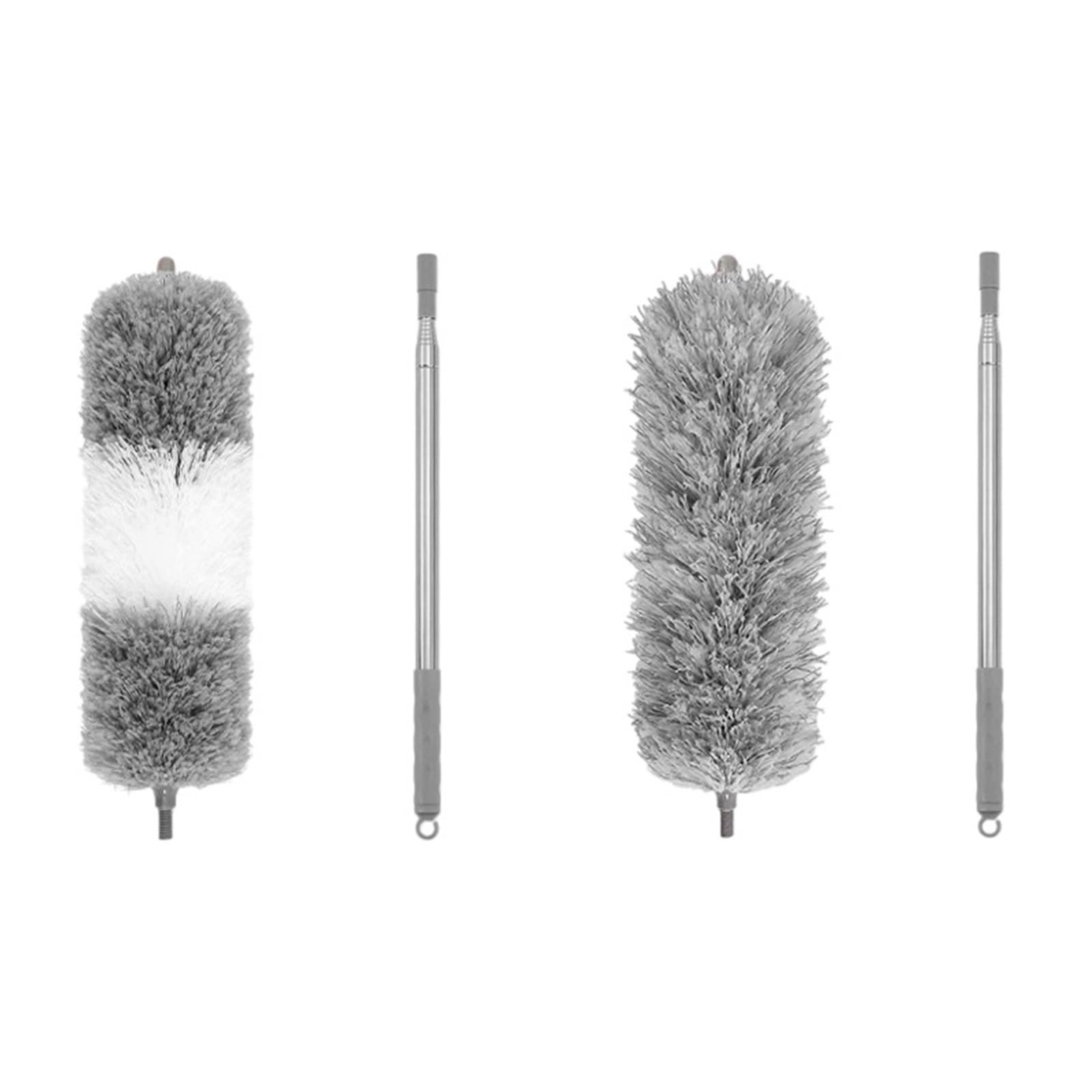Duster Microfiber Feather Duster Extendable with Extra Long Pole Bendable Head Handle Dusters for Cleaning Ceiling Cars(Ws 250cm 2pcs)