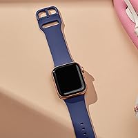 Vista 202 de Correa deportiva de silicona suave compatible con cierre clásico compatible con correas de Apple Watch de 49, 45, 44, 42, 41, 40 y 38 mm para iWatch