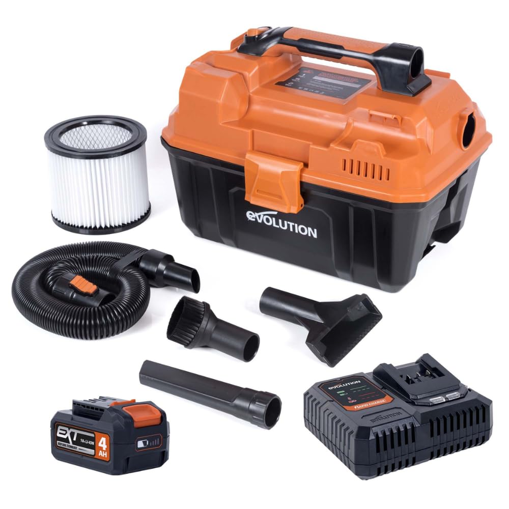 R11vac-Li Ext Wet & Dry Vacuum Cleaner 18V 1 X 4.0Ah Li-Ion Evlr11vac4 849713093790