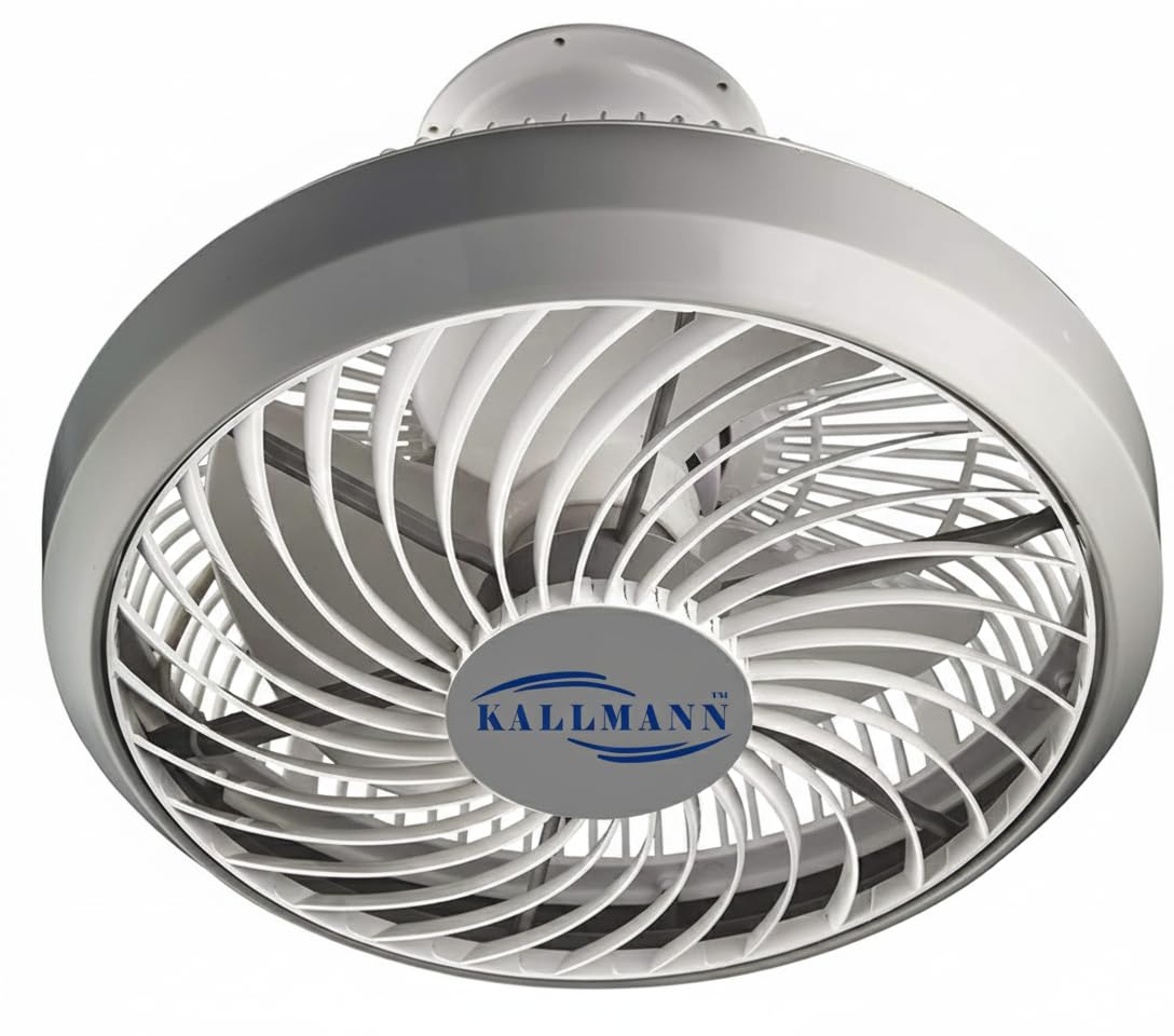 AeroFlow Roto 12 Inch High Speed Silent Wall, Ceiling, Table Mounted Fan With Grill - 50% More Air, 15 Month Warranty, ISI Certified Magic Cabin Fan for Office, Grey-image-43