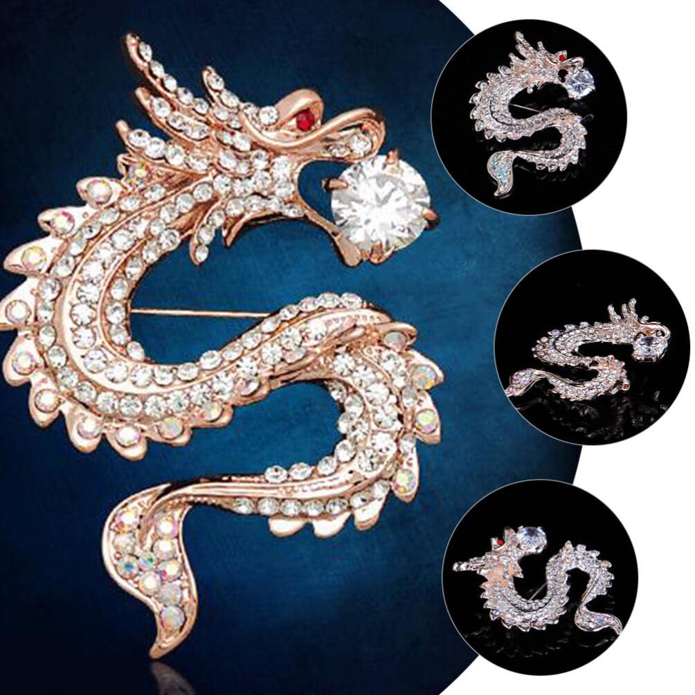 Jewelry Emaille Vintage Zodiac Dragon Brosche Pin Frauen Männer Tierstifte Clip Revers für Schals Pullover Jacken Kleid Kleidung Medium Jewelry