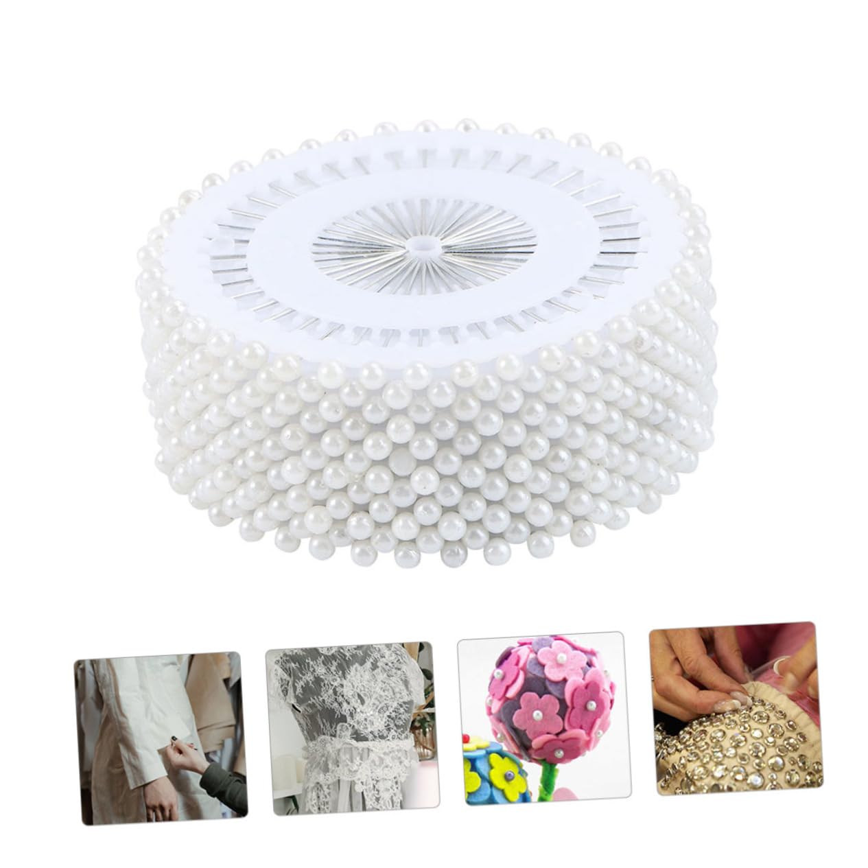 HOMSFOU 3 Series Alfileres con Cabeza De Unidades Resistente para Decoración De Ropa Y Ramos De Boda Puntas Afiladas para Fácil Inserción Y Flores para Manualidades Y 960 Piezas X 3
