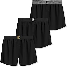 Mens Boxers Loose Fit (3/6-Pack) – Soft Jersey Cotton Mens Underwear – Breathable, Lightweight & Tag-Free Men's Boxer Shorts with Stay-Put Waistband for All-Day Comfort & Freedom