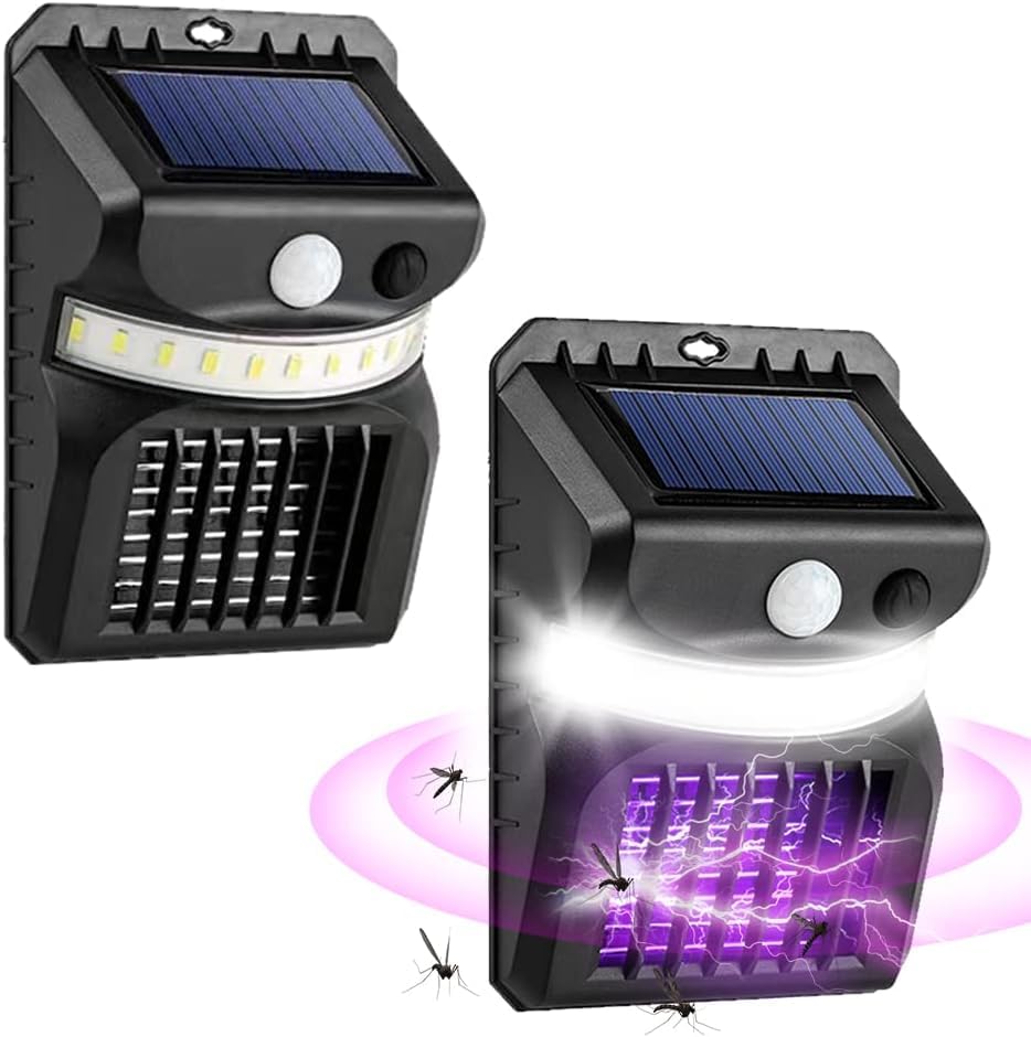 MAHVIW Solar Mosquito Zapper Outdoor Bug Zapper Outdoor Electric Insect Fly Traps with Motion Sensor Lights Wall Lamp for Outdoor Garden Yard (B0CCKYW3FZ) Amazon Price History, Amazon Price Tracker