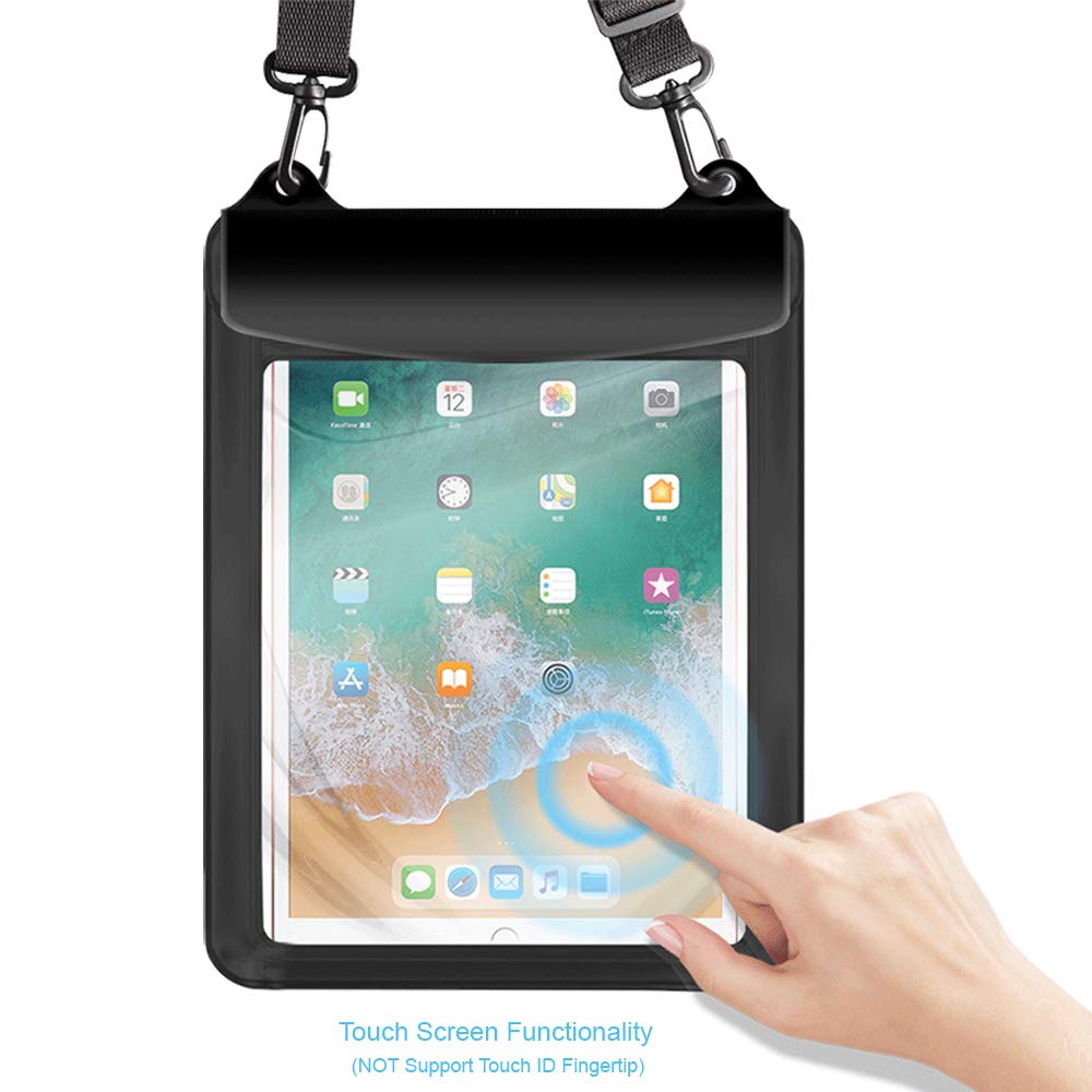 ipad rain bag Universal Tablet Waterproof Case Pouch Dry for 10.2/9.7, iPad Pro 11/10.5, iPad Air, Samsung Galaxy Tab, Surface Go, Lenovo Dragon Touch Fusion5 Asus Vankyo MatrixPad Simbans LG (Black) : Electronics durable TPU construction and HF welds to withstand all the adventures of life Ludlz Universal Waterproof Case Dry