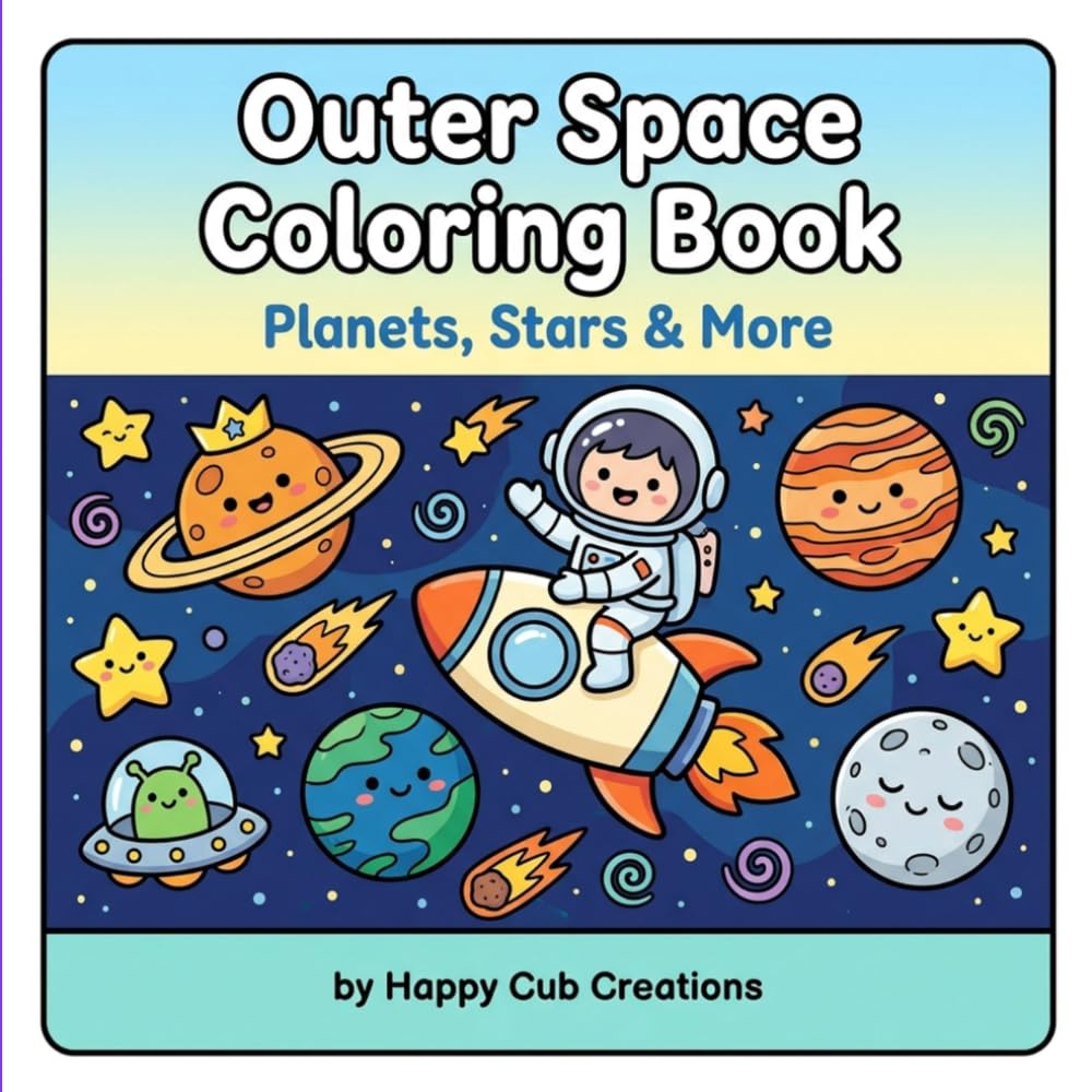 Outer Space Coloring Book: Planets, Stars & More