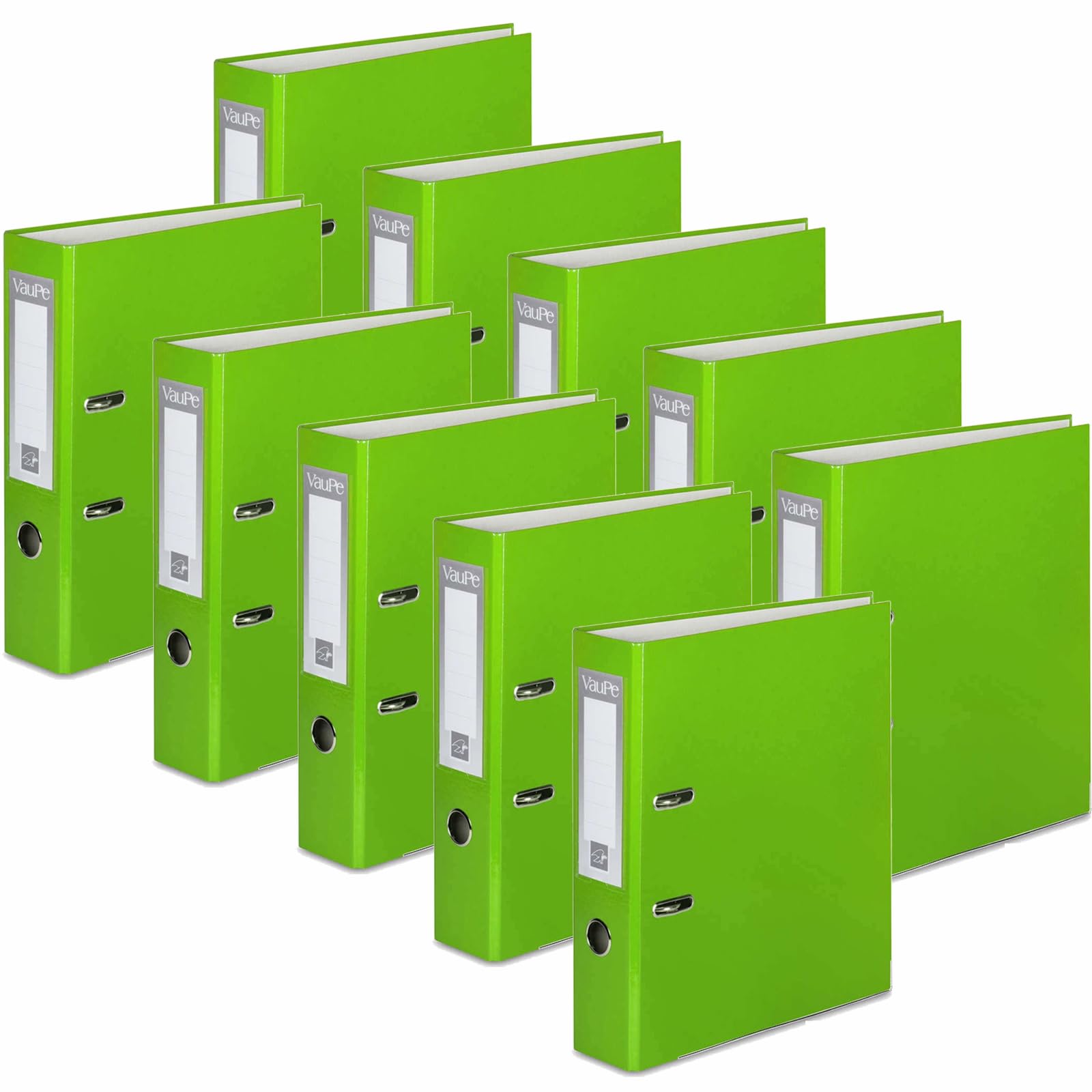 OFFICE CENTRE 10 Light Green A4 Large 75mm Lever Arch Files Folders Metal Edge Stationery Document Storage Paper Office School — image 1