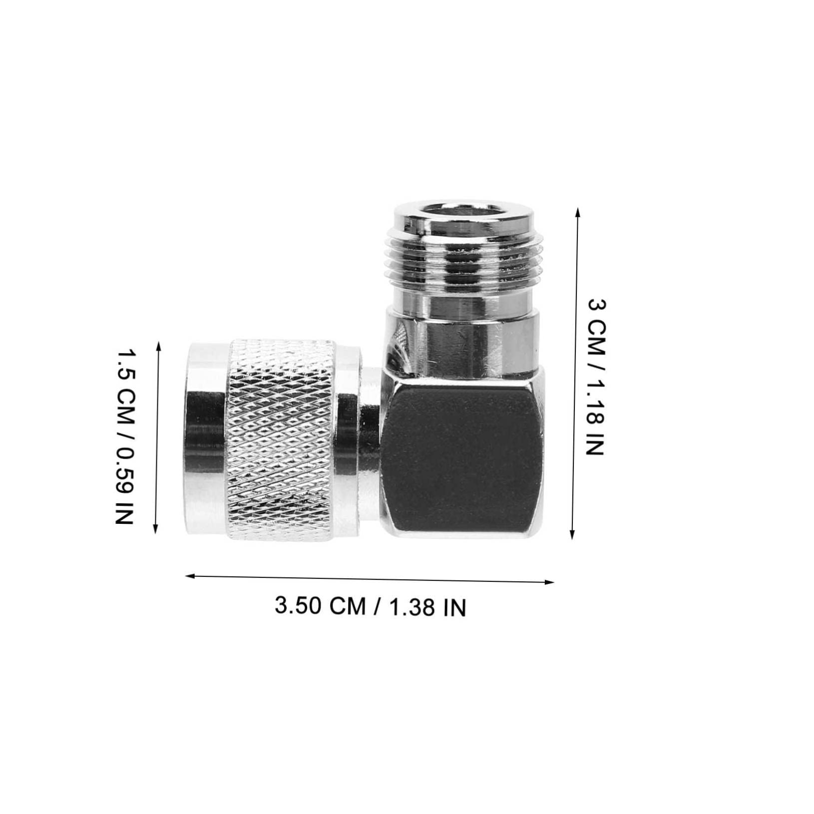Hemobllo 4pezzi Adattatore Coassiale n Maschio n Femmina Connettore Angolare Per Estensione Cavo Design Compatto e Leggero Alta Prestazione e Resistente Alla Sostituzione Facile Per Antenne