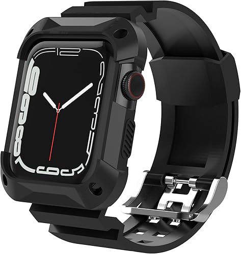 TALK WORKS Compatible con Apple Watch Band 42441.772in, TPU resistente, color negro