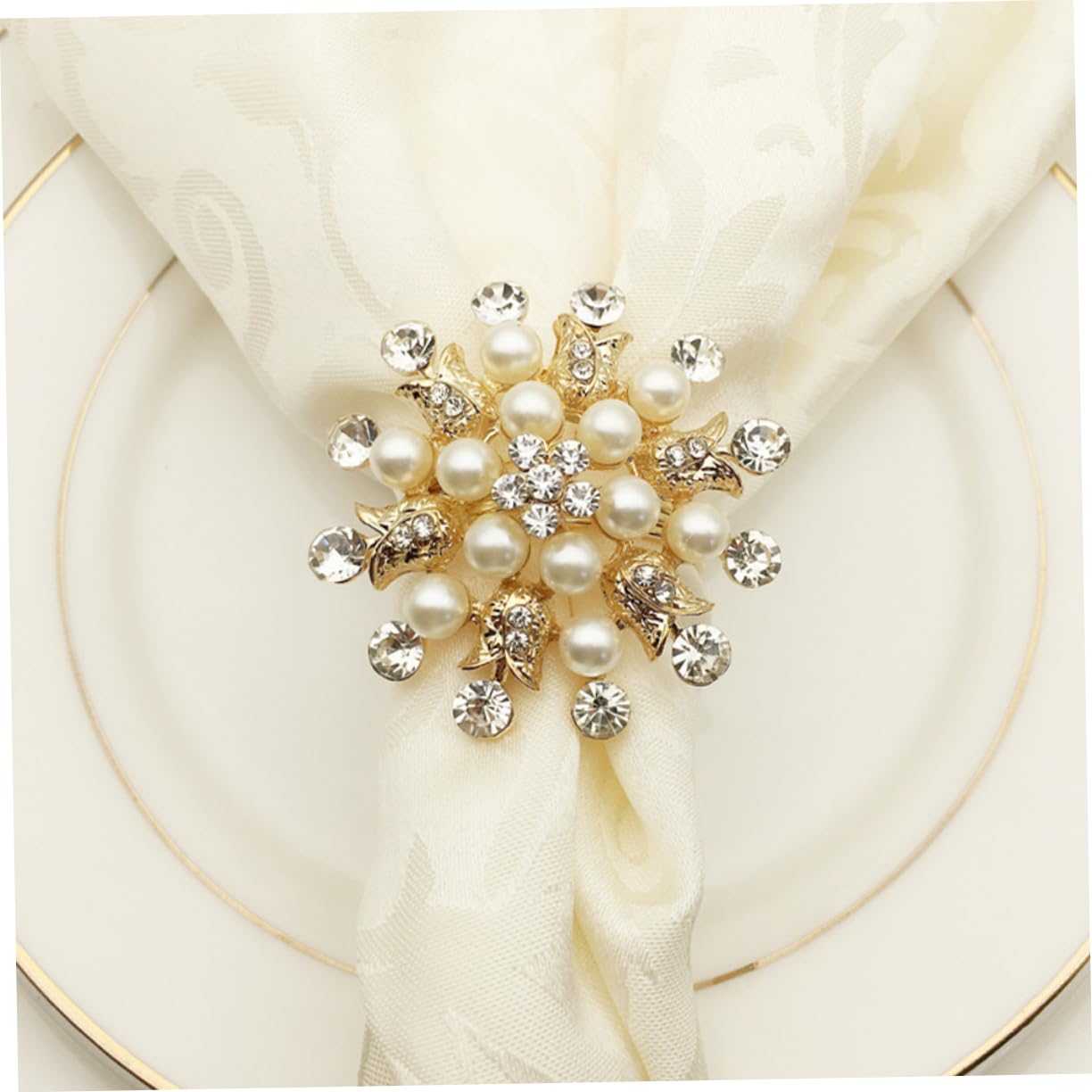 Cabilock 4 Ensembles Rond De Serviette Ronds De Serviette De Noël Porte-Serviette De Noël Porte-Serviettes Ronds Assiettes Flocon De Neige Boucles De Serviette De Noël Métal 4 Pièces * 4