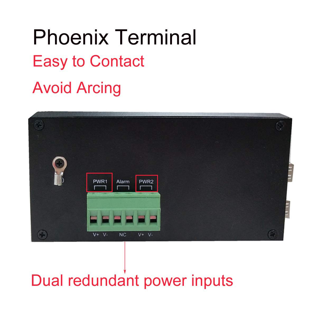 Conmutador de red Gigabit Ethernet de 8 puertos de montaje en rail industrial, 2 puertos SFP y 6 puertos RJ45
