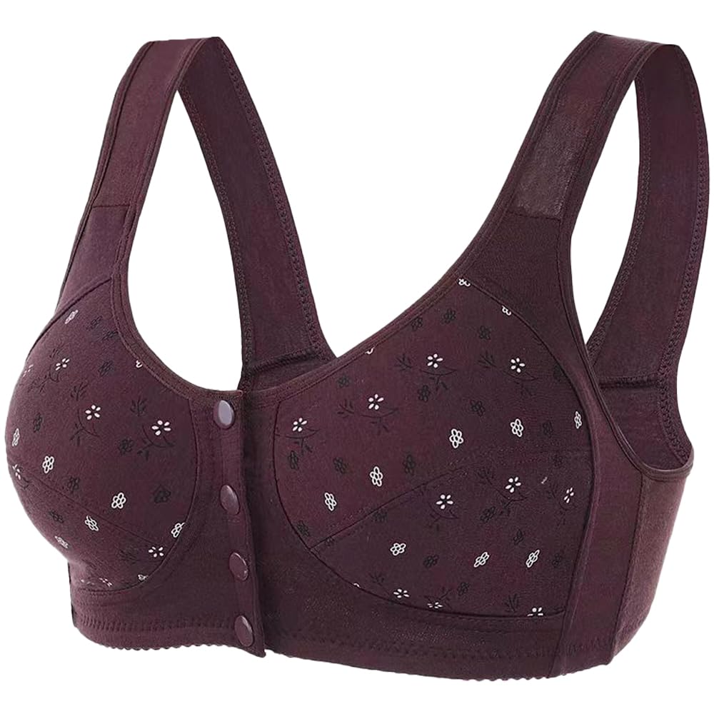 Dress Cici Breastfeeding Bra No Padding, Front Snap Nursing Bra, Cotton Maternity Bra