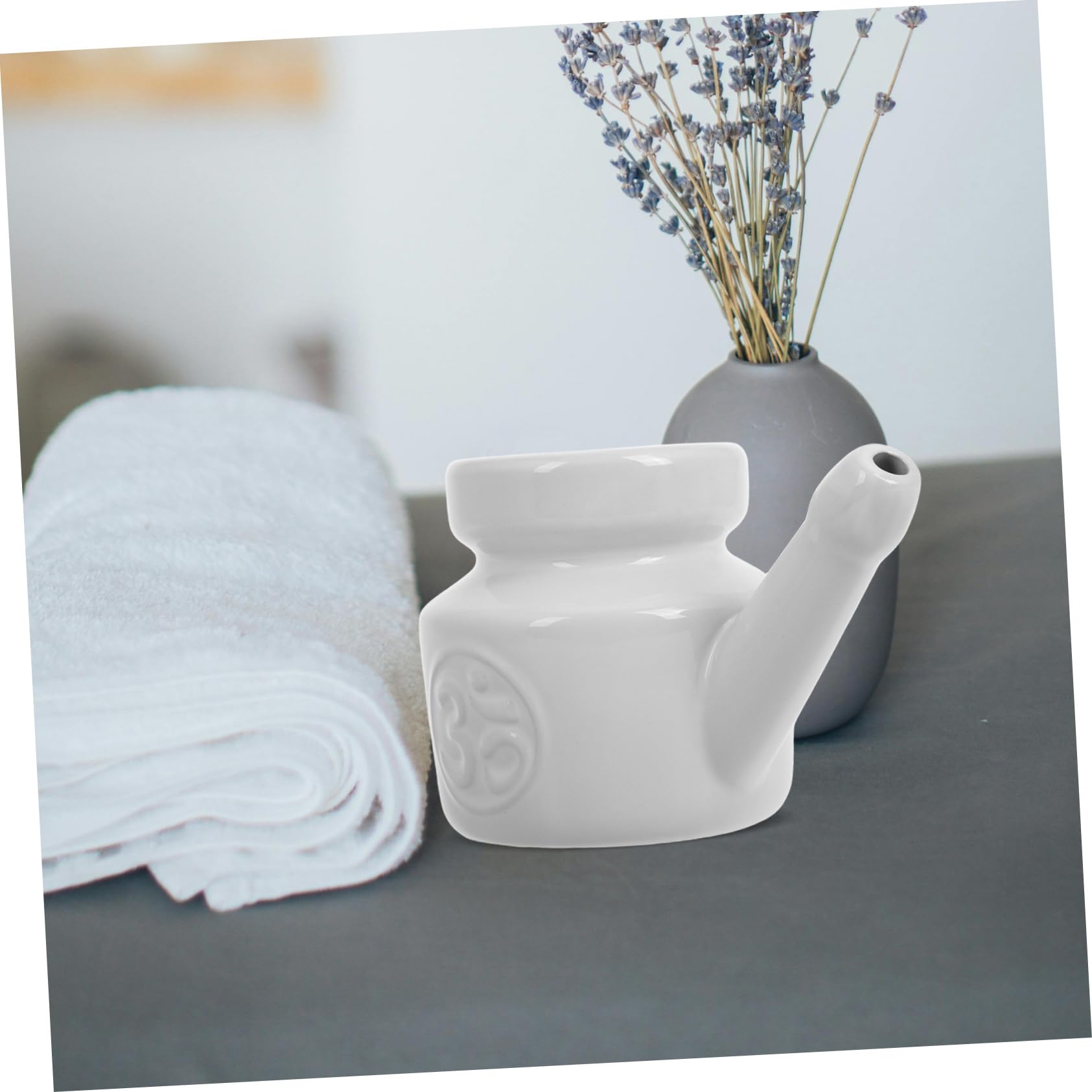 Beaupretty Bouteille de Lavage Nasal Nettoyage Complet 350 Ml en Céramique pour Irrigation Nasale Douce pour Yoga et Périodes de Transition