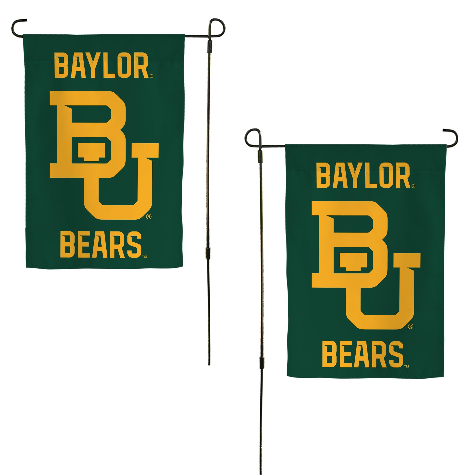 Desert Cactus Baylor University BU Garden Flag – 19 x 12 inch Baylor Bears Banner, For Outdoor Display and Events (Design C)