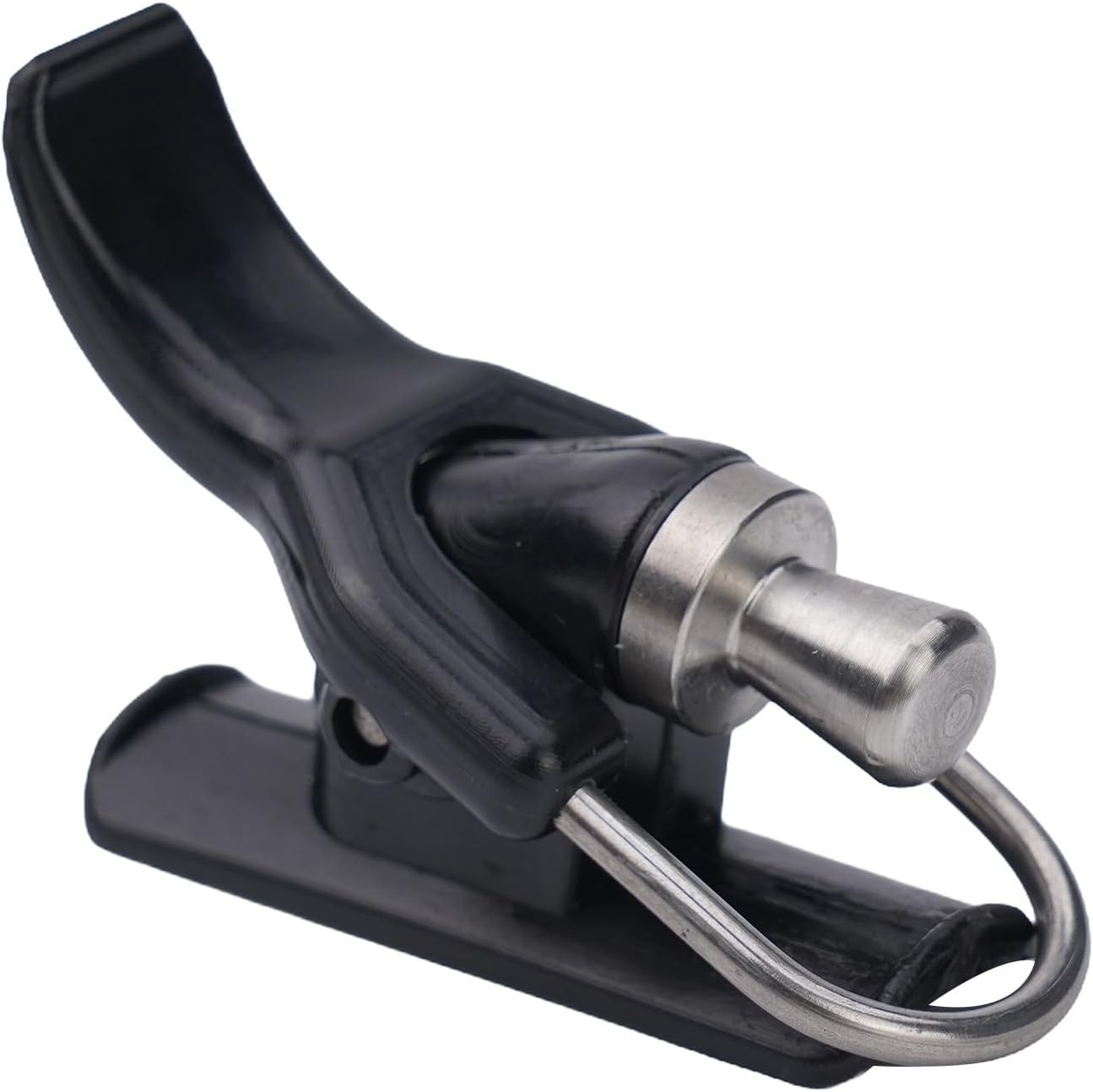 Sea Fishing Casting Trigger Clip for Fixed Spool Rods, Nylon + for Stainless Steel Finger Saver with Thumb Button, Black (65x25x25mm, 20g)