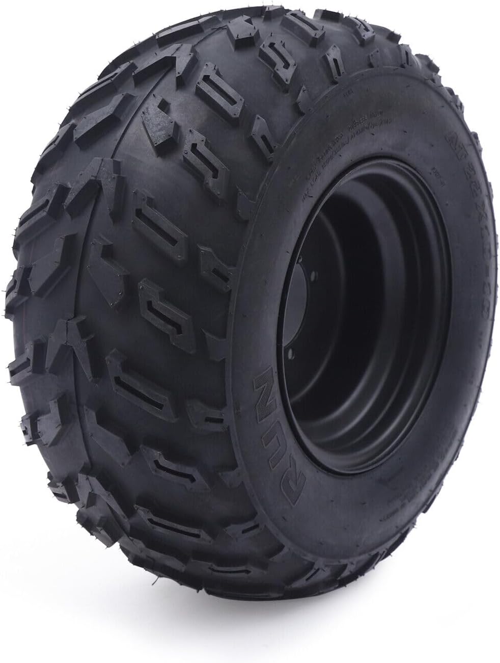 22x1010 10" ATV Quad Wheel/Tire With Rim, One Tire Mounted